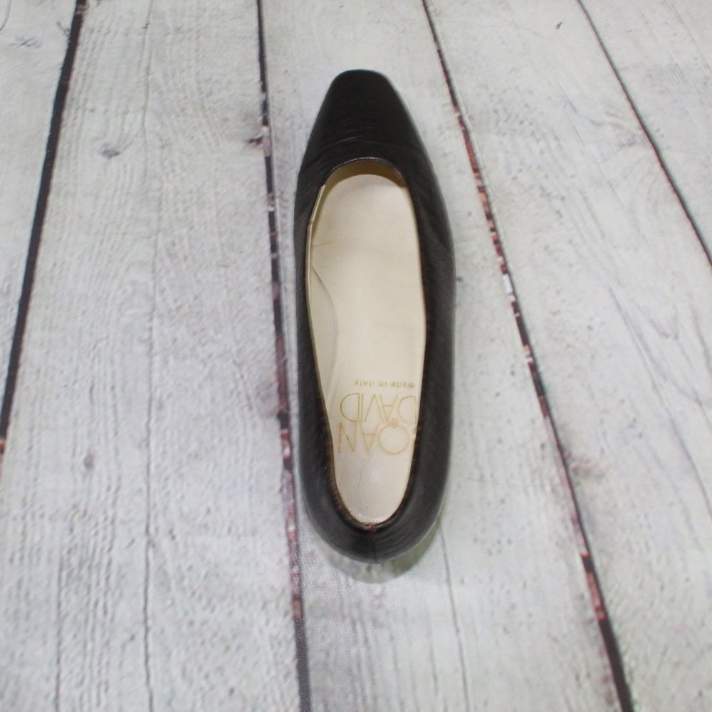 Joan & David Black Patent Leather Slip On Pumps Heel Shoes Size 6.5 B - Picture 7 of 9